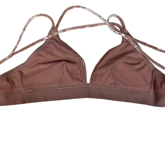 Pink Victorias Secret Womens Bralette Velvet Strappy Pink Size Medium - Picture 3 of 10